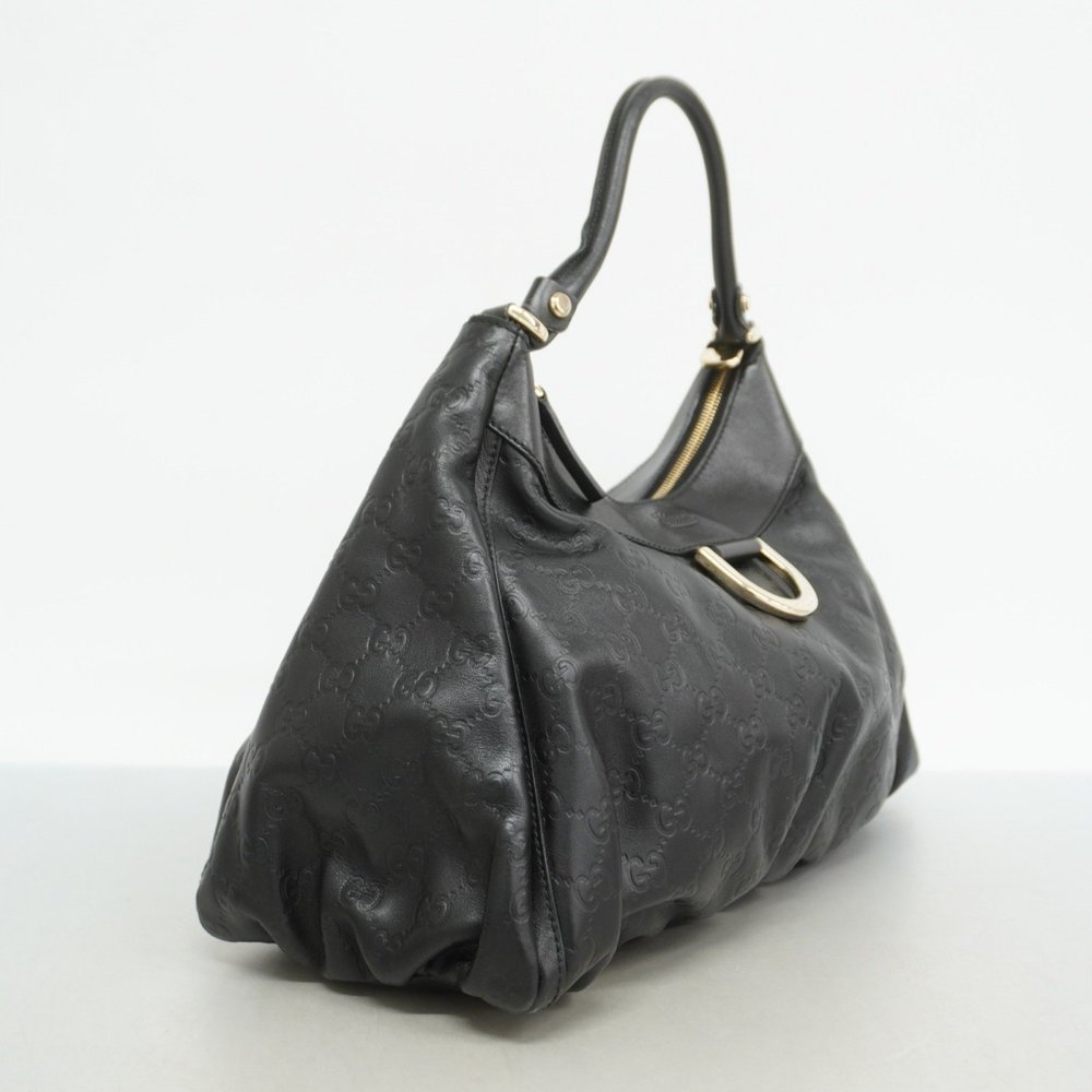 Gucci Shoulder Bag Guccissima Abby 189833 Leather Black Champagne Ladies - Picture 2 of 12